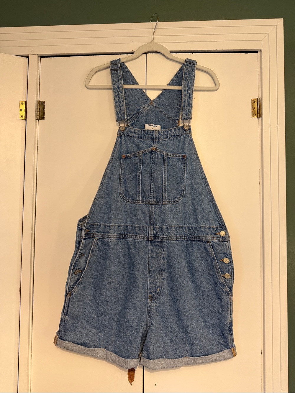 Old Navy Light Blue Denim Short Overalls